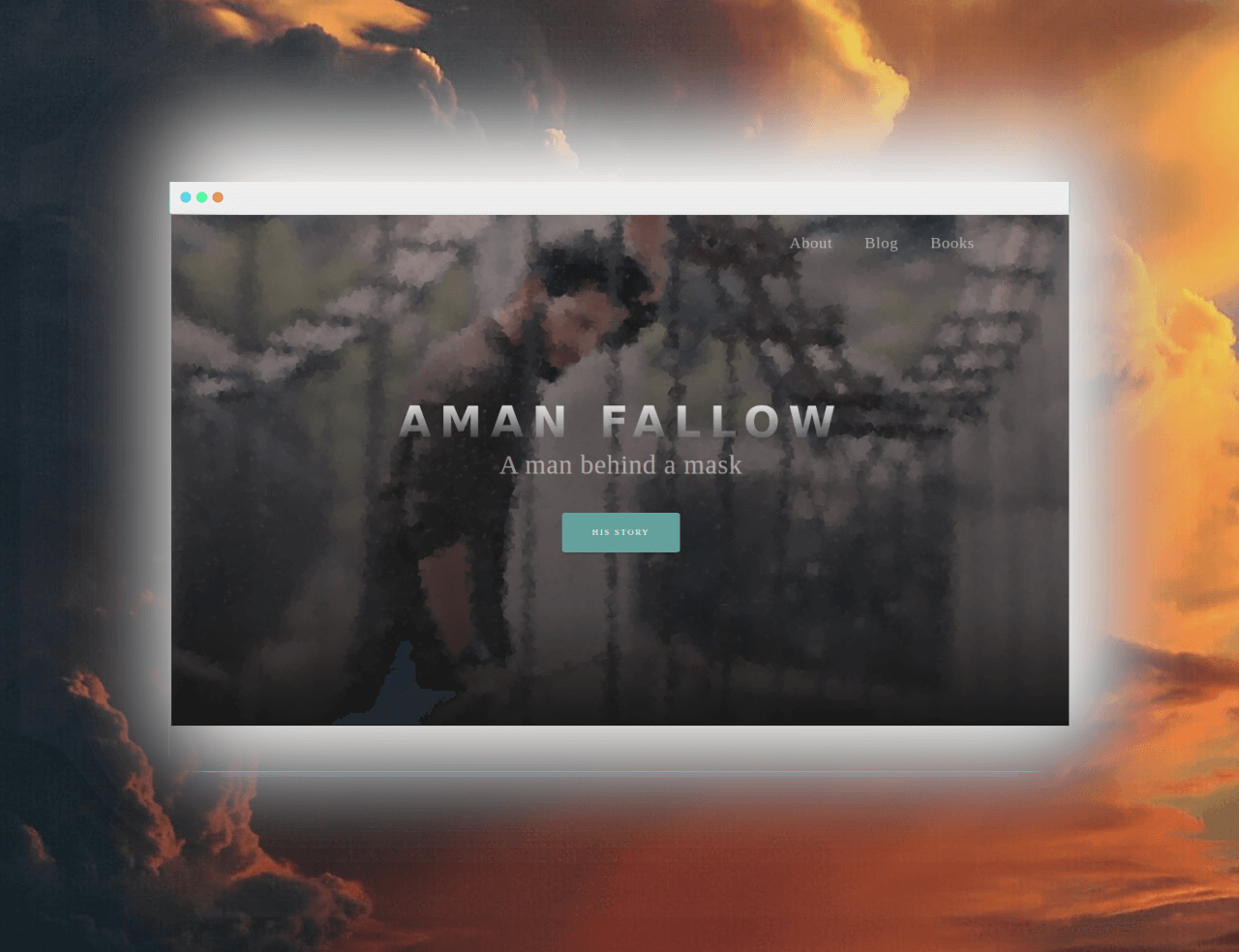 Screenshot of case study website
